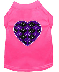 Pet Shirt "Argyle Heart Purple"