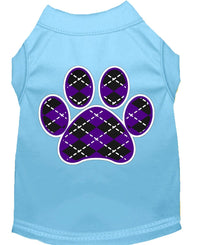 Pet Shirt "Argyle Paw Purple"