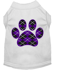 Pet Shirt "Argyle Paw Purple"