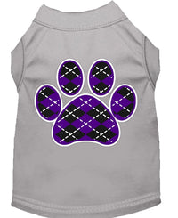 Pet Shirt "Argyle Paw Purple"