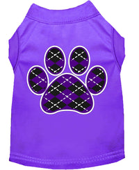 Pet Shirt "Argyle Paw Purple"