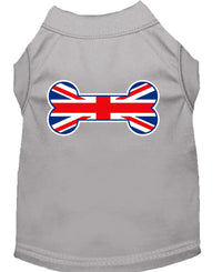 Pet Dog & Cat Shirt Screen Printed, "Bone Shaped United Kingdom Flag"