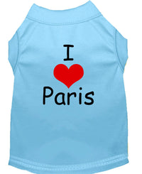 Pet Shirt "I Love Paris"
