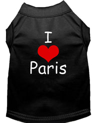 Pet Shirt "I Love Paris"