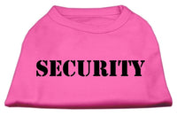 Pet Dog & Cat Shirt Screen Printed, "Security"
