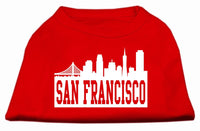 Pet Dog & Cat Shirt Screen Printed, "San Francisco Skyline"