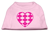 Pet Shirt "Argyle Heart Pink"