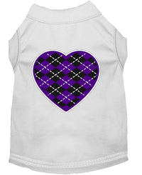Pet Shirt "Argyle Heart Purple"