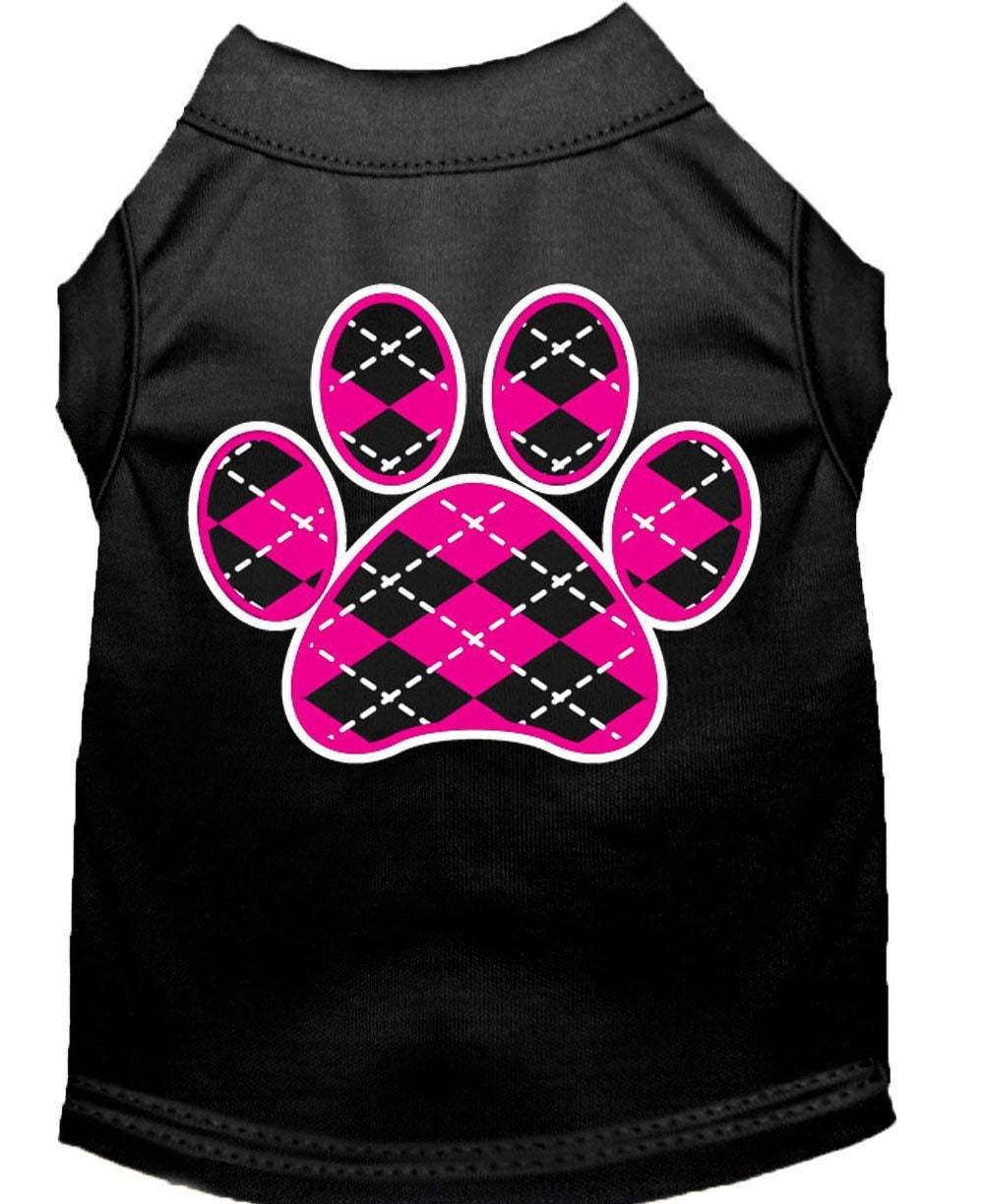 Pet Shirt "Argyle Paw Pink"