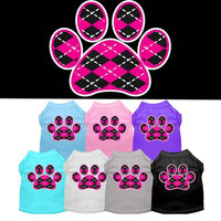 Pet Shirt "Argyle Paw Pink"