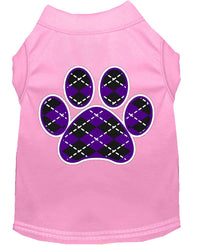 Pet Shirt "Argyle Paw Purple"