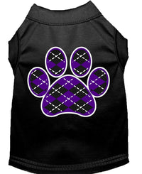 Pet Shirt "Argyle Paw Purple"