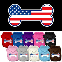 Pet Hoodie "Bone Shaped American Flag"