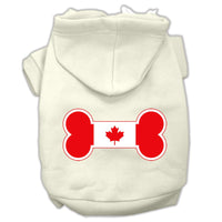 Pet Hoodie "Bone Shaped Canadian Flag"