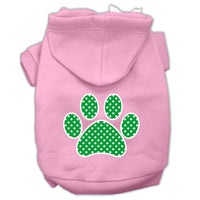 Pet Hoodie "Green Swiss Dots Paw"