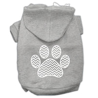 Pet Hoodie "Chevron Paw Print"