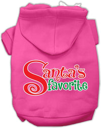 Christmas Pet Hoodie Screen Printed, "Santa's Favorite"