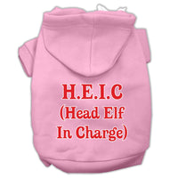 Christmas Pet Hoodie "Head Elf In Charge"