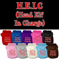 Christmas Pet Hoodie "Head Elf In Charge"