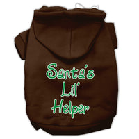 Christmas Pet Hoodie Screen Printed, "Santa's Lil Helper"