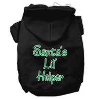 Christmas Pet Hoodie Screen Printed, "Santa's Lil Helper"