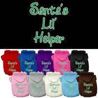 Christmas Pet Hoodie Screen Printed, "Santa's Lil Helper"