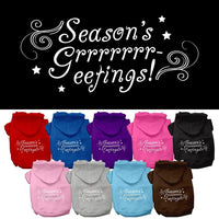 Christmas Pet Hoodie Screen Printed, "Season's Greetings"