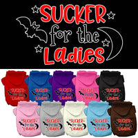 Halloween Pet Hoodie Screen Printed, "Sucker For The Ladies"