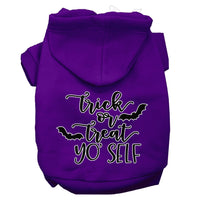 Halloween Pet Hoodie Screen Printed, "Trick Or Treat Yo' Self"