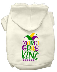 Pet Dog & Cat Hoodie Screen Printed, "Mardi Gras King"
