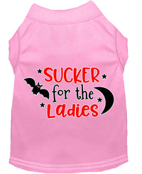 Pet Dog & Cat Shirt Screen Printed, "Sucker For The Ladies"