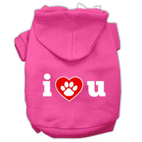 Pet Hoodie "I Love U"