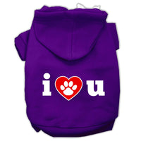Pet Hoodie "I Love U"