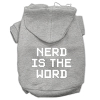 Pet Hoodie "Nerd Is The Word"