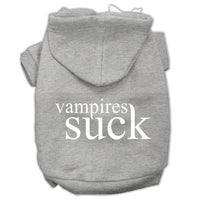Halloween Pet Hoodie Screen Printed, "Vampires Suck"