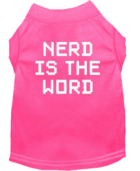 Pet Shirt "Nerd Is The Word"