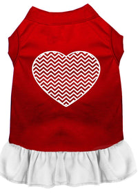 Pet Dress "Chevron Heart"