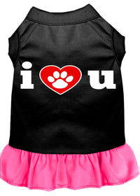 Pet Dress, Screen Printed, "I Heart You"