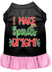 Christmas Pet Dress Screen Printed, "I Make Spirits Bright"