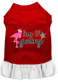 Christmas Pet Dress Screen Printed, "Seas and Greetings"