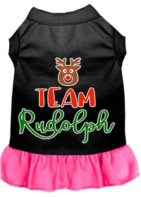 Christmas Pet Dress Screen Printed, "Team Rudolph"