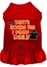 Halloween Pet Dress "Don't Scare Me, I Poop Easily"