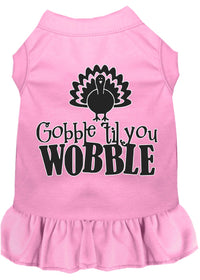 Thanksgiving Pet Dress "Gobble Til You Wobble"