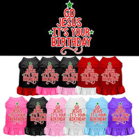 Christmas Pet Dress Screen Printed, "Go Jesus, It's Your Birthday"