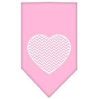 Pet and Dog Bandana Screen Printed, "Chevron Heart"