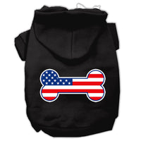 Pet Hoodie "Bone Shaped American Flag"