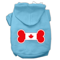 Pet Hoodie "Bone Shaped Canadian Flag"