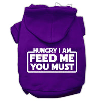 Pet Hoodie "Hungry I Am, Feed Me You Must"