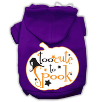 Halloween Pet Hoodie "Too Cute To Spook"