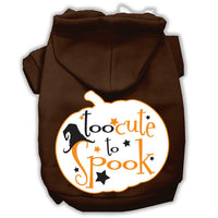 Halloween Pet Hoodie "Too Cute To Spook"
